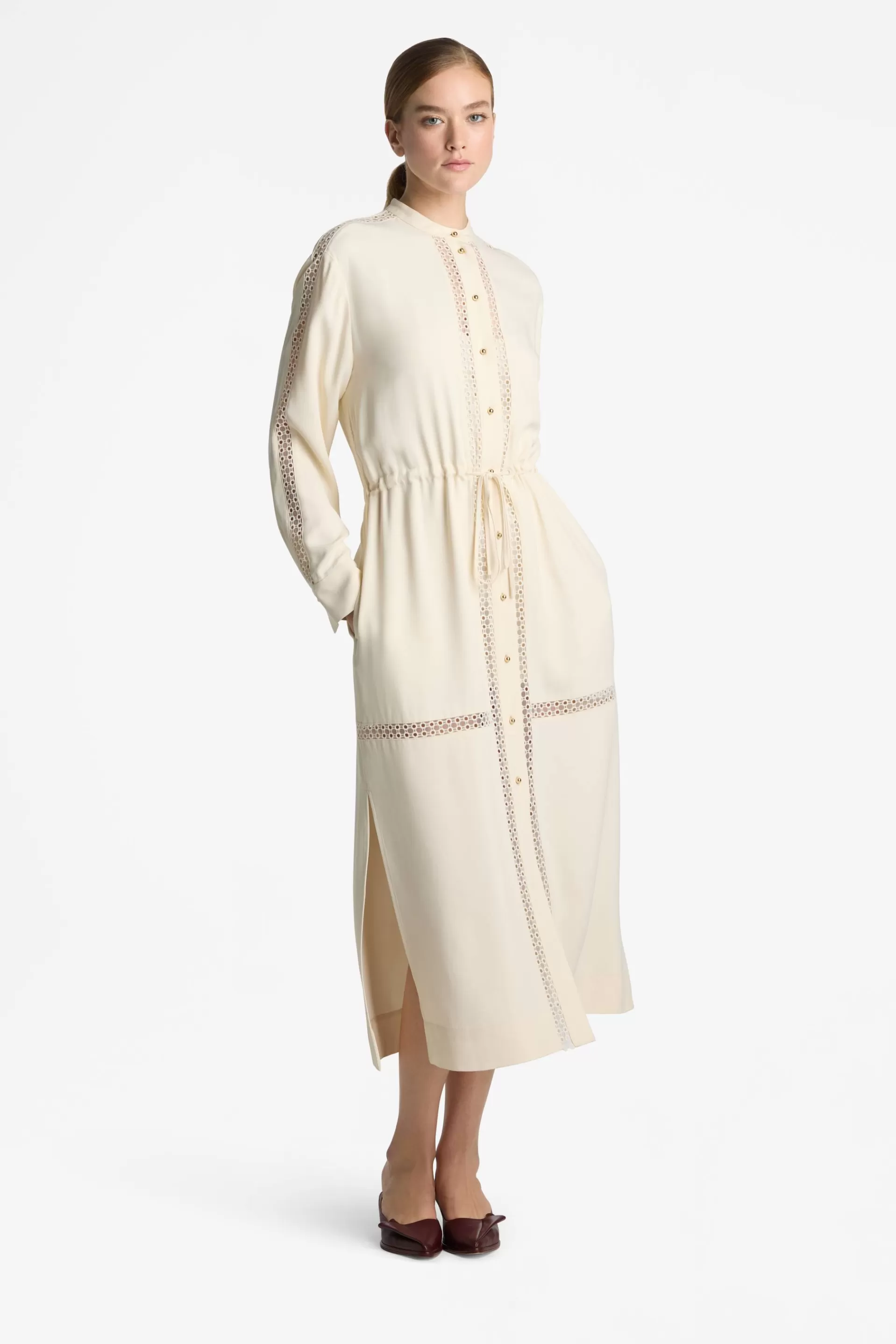 St. John Satin Back Crepe Dress | DAY DRESSES | TRANSITIONAL CLOTHING