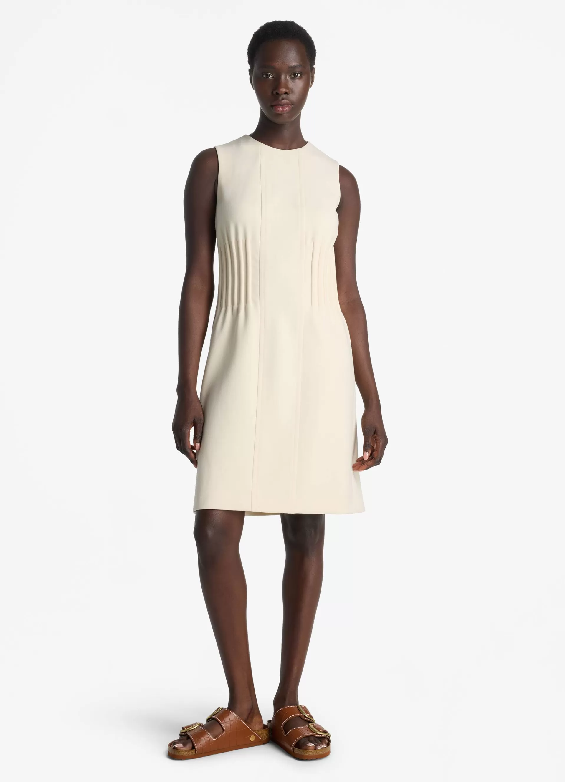 St. John Stretch Crepe Cinched Waist Dress | WORKWEAR DRESSES | DAY DRESSES