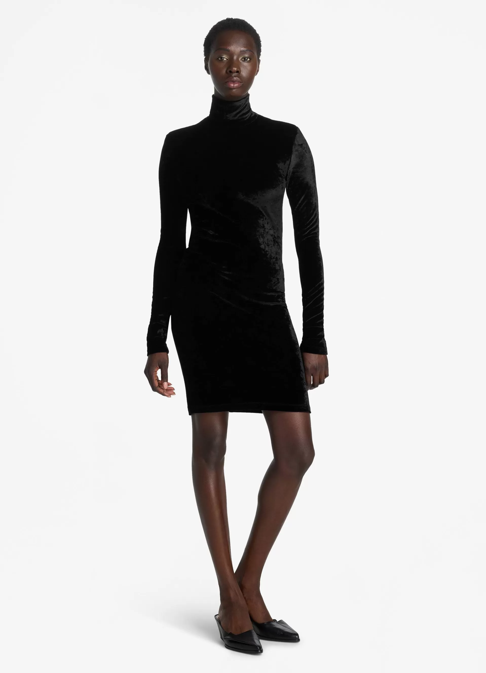 St. John Stretch Velour Turtleneck Dress | EVENING WEAR | DRESSES